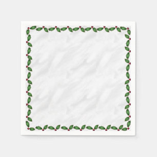 Holly Paper Napkins Servetten