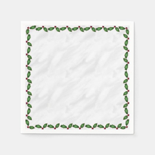 Holly Paper Napkins Servetten (Voorkant)