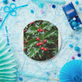 Holly papier borden papieren bordje (Feest)