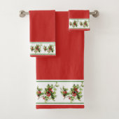 Holly patroon bad handdoek (Insitu)