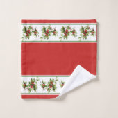 Holly patroon bad handdoek (Wasdoekje)