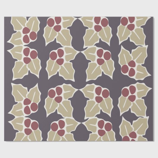 Holly Pattern Cadeaupapier (Vlak)