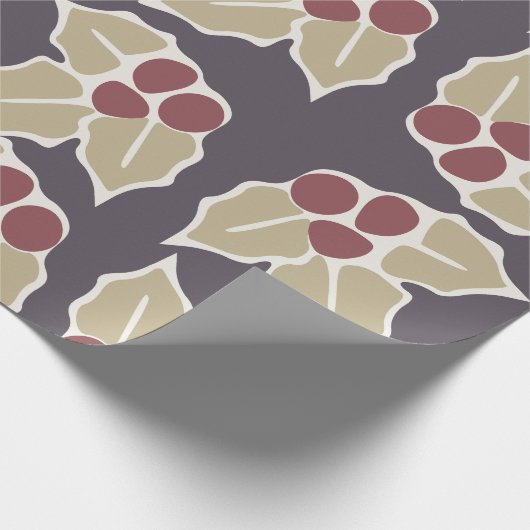 Holly Pattern Cadeaupapier (Hoek)