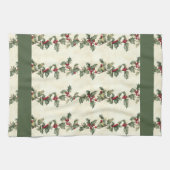 Holly Pattern Kerst Keuken Handdoek (Horizontaal)