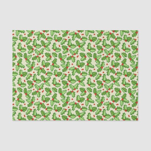 Holly Pattern Tissuepapier (Voorkant)