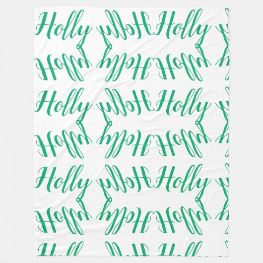"Holly" Personalized Fleece Blanket (Voorkant)