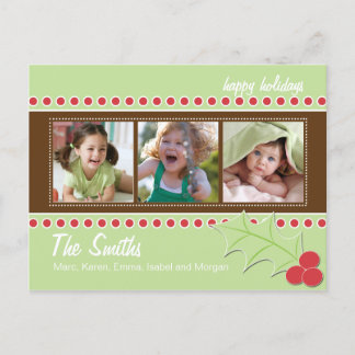 Holly Photo-Briefkaart Feestdagenkaart