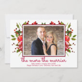 Holly Photo Christmas zwangerschapsaankondiging Ka Kaart (Voorkant)