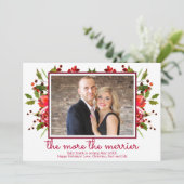 Holly Photo Christmas zwangerschapsaankondiging Ka Kaart (Staand voorkant)