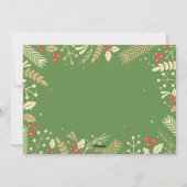 Holly Photo Lijst Kerstmis Feestdagenkaart (Achterkant)