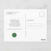 Holly Pine & Berry | Vakantie Groeten Briefkaart (Achterkant)