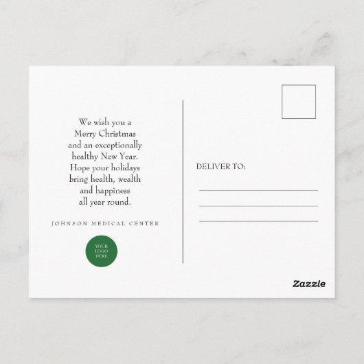 Holly Pine & Berry | Vakantiegroet Briefkaart (Achterkant)