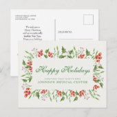 Holly Pine & Berry| Vakantiegroet Briefkaart (Voorkant / Achterkant)
