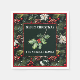 Holly & Pine Celebration Servet