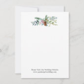 Holly Pine Cones Greenery Foliage Save the Date Kaart (Achterkant)