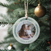 Holly & Pine Photo Keramisch Ornament