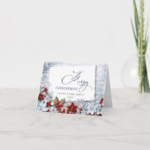 Holly & Pine Rustic kerstgroet Feestdagen Kaart (Voorkant)