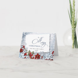 Holly & Pine Rustic Wenskaart voor kerstmis Kaart