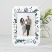 Holly & Pine | Warmest Wishes Feestdagenkaart (Staand voorkant)