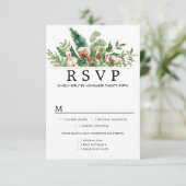 Holly Pine Winter Wedding RSVP maaltijdopties (Staand voorkant)