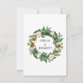 Holly Pine Winter Wedding RSVP maaltijdopties (Achterkant)