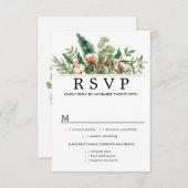 Holly Pine Winter Wedding RSVP maaltijdopties (Voorkant / Achterkant)