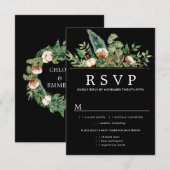 Holly Pine Winter Wedding RSVP maaltijdopties (Voorkant / Achterkant)
