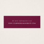 Holly & Pine Winter Wedding Website Insert Card Mini Visitekaartjes (Voorkant)