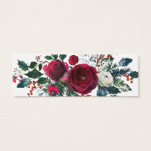 Holly & Pine Winter Wedding Website Insert Card Mini Visitekaartjes (Achterkant)