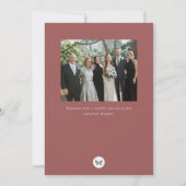 Holly Plaid Kerst Wenskaart met Foto Bedankkaart (Achterkant)