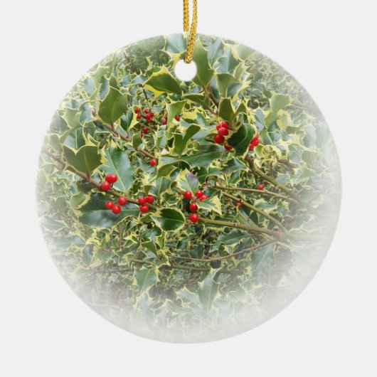 Holly plant tak kerstboom ornament (Voorkant)