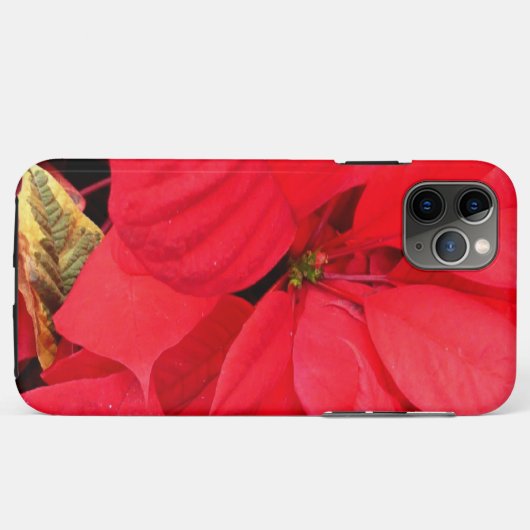 Holly Point Poinsettias Holiday Floral Case-Mate iPhone Case (Achterkant (horizontaal))