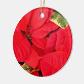 Holly Point Poinsettias Holiday Floral Keramisch Ornament (Links)