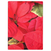 Holly Point Poinsettias Holiday Floral Klembord (Achterkant)