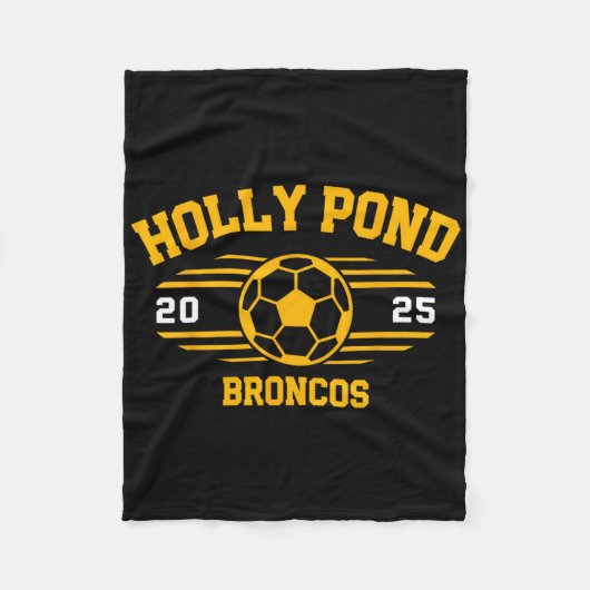 Holly Pond Broncos Soccer Byll 2025 Fleece Deken (Voorkant)
