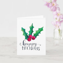 Holly Prettige feestdagen FOLDED card