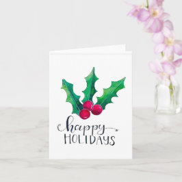 Holly Prettige feestdagen FOLDED card Kaart