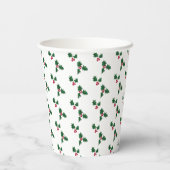 Holly Print Papieren Bekers (Achterkant)