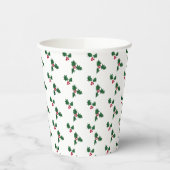 Holly Print Papieren Bekers (Links)