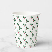 Holly Print Papieren Bekers (Rechts)