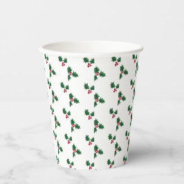 Holly Print Papieren Bekers