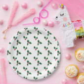 Holly Print Papieren Bordje (Feest)