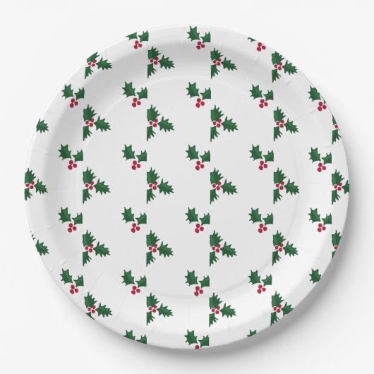 Holly Print Papieren Bordje (Voorkant)