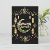 Holly Ramadan zwart en goud Kaart (Staand voorkant)