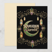 Holly Ramadan zwart en goud Kaart (Voorkant / Achterkant)