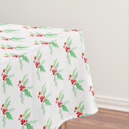 Holly Red berries waterverf kerst Tafelkleed