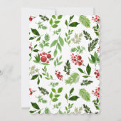 Holly Red Berry kerst Modern | Vrijgezellenfeest Kaart (Achterkant)