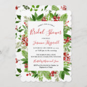 Holly Red Berry kerst Modern | Vrijgezellenfeest Kaart (Voorkant / Achterkant)