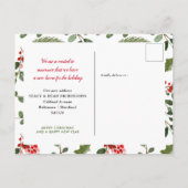 Holly Red Berry New Home | We hebben ons verplaats Aankondigingskaart (Achterkant)