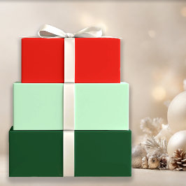 Holly Red en Evergreen wintervaste stoffen Inpakpapier Vel